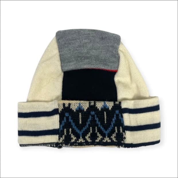 꼼데가르송 패치워크 패턴 비니