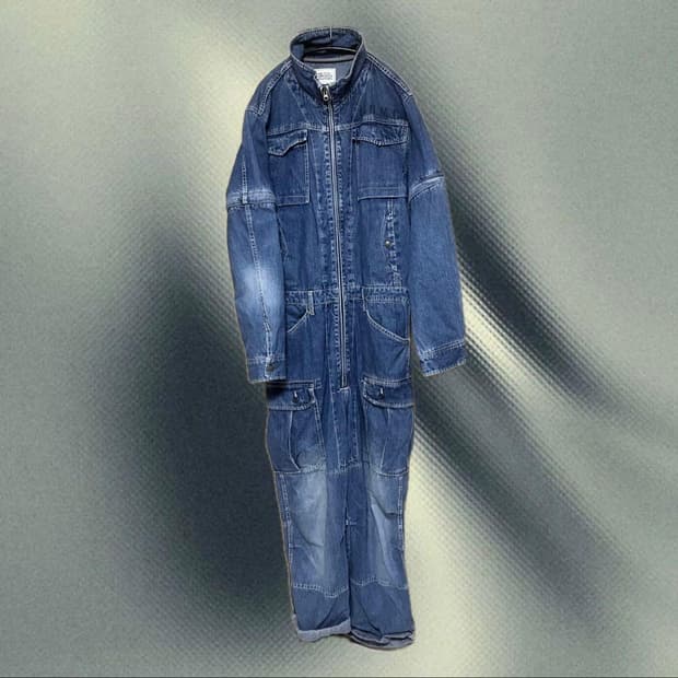 아비렉스 데님 점프수트 오버롤 Avirex xl 차일드매거진 차매