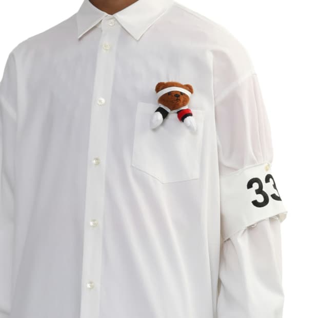 새상품 더블렛 테디베어 드레스 셔츠 L