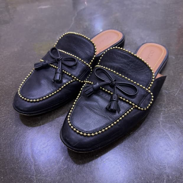 코치 스터드 태슬 로퍼 뮬 블로퍼 구두 슬리퍼 슈즈 245