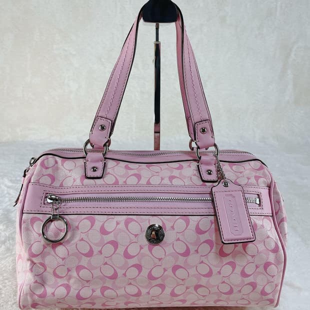 코치 레어 핑크 보스턴백,숄더백 갸루
