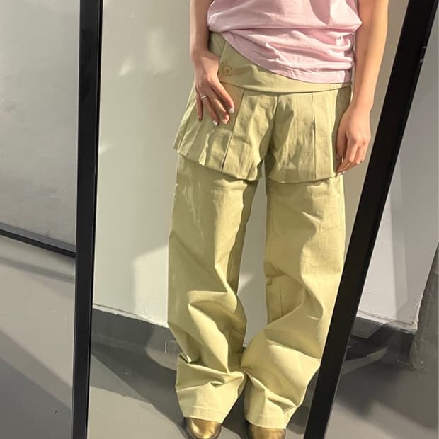 지수리 pleats layered trousers