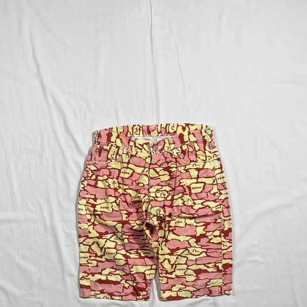 에비수 evisu 브릭 패턴 반바지