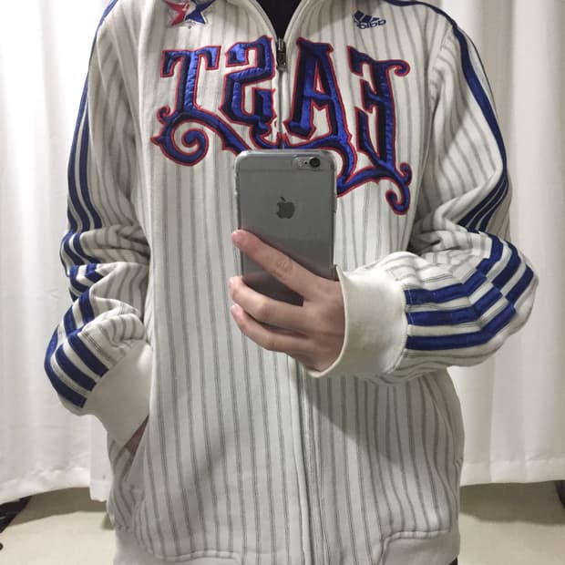 아디다스 X NBA 화이트 스트라이프 후드집업