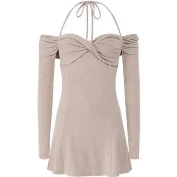 낫유어로즈 앨리스 오프숄더 원피스 핑크