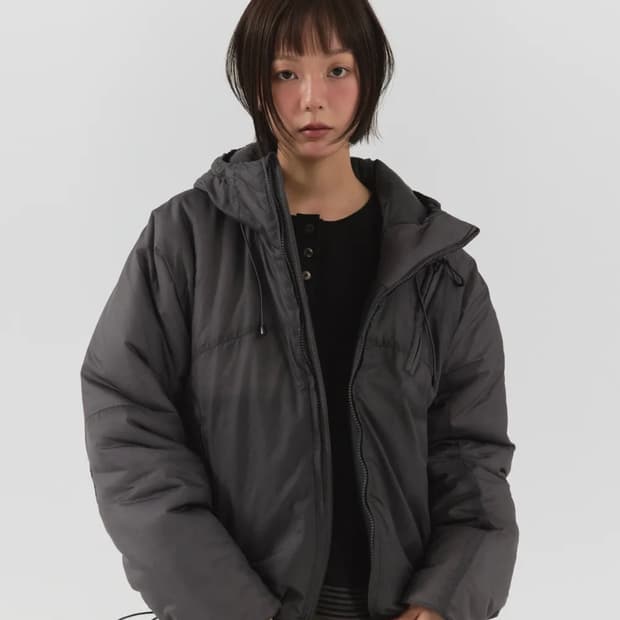 패러킷 리버시블 신슐레이트 패디드 점퍼 차콜 s