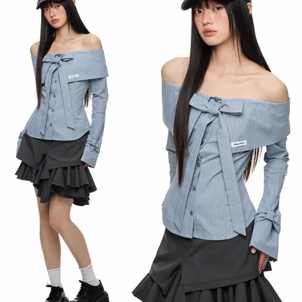 jikoo 셔츠 오프숄더