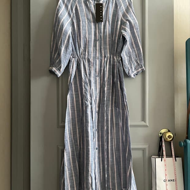 SISLEY 면100 원피스 택그대로 새상품 44사이즈
