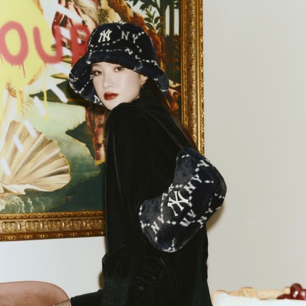 Mlb 다이아 모노그램 퍼호보백 블랙