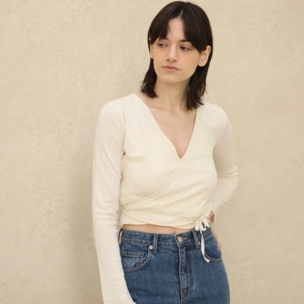 타낫 린넨 랩 니트