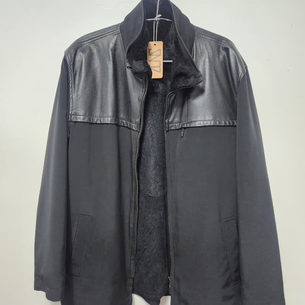 빈티지 남성 레더 퍼자켓 무스탕