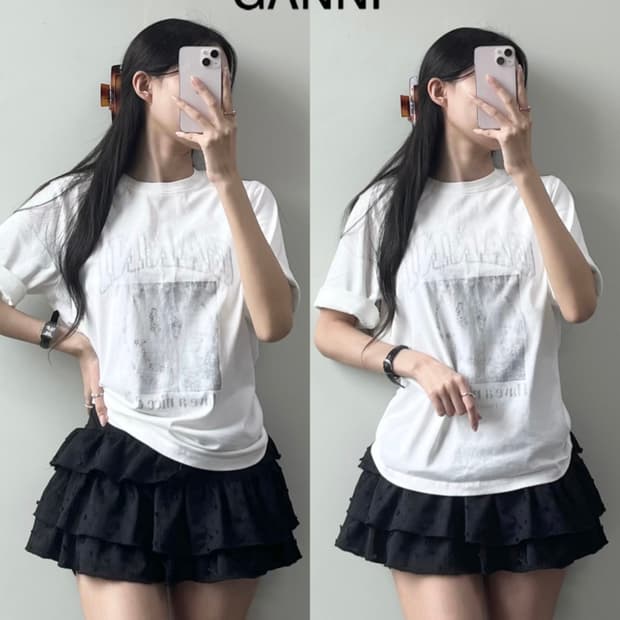 가니 GANNI 반팔티