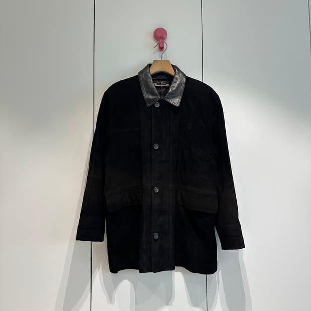 이태리 메이드 스웨이드 레더카라 카코트