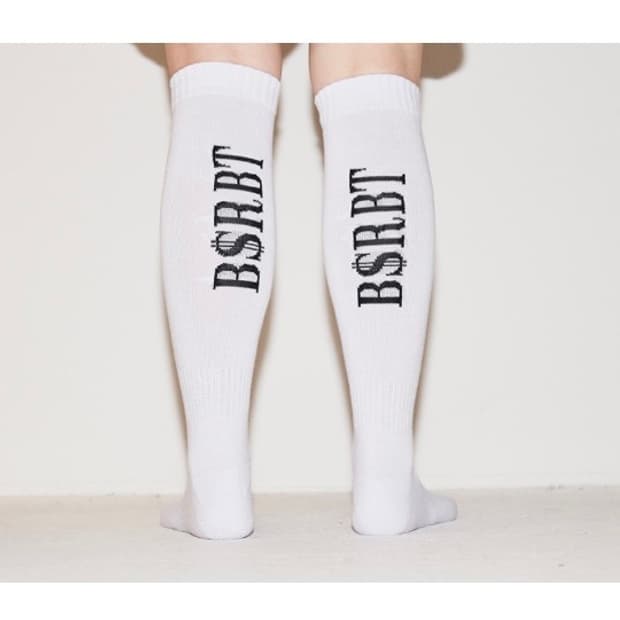 [M] 비에스래빗 얇은 스노우보드 긴 양말 롱삭스 / 화이트