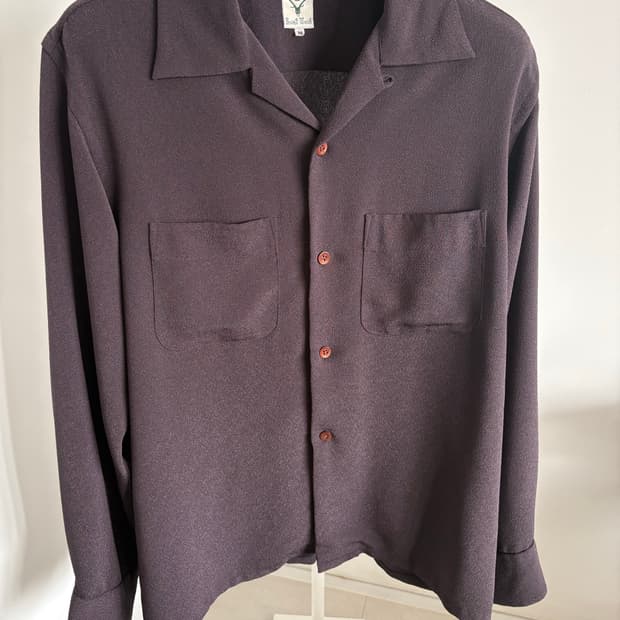 South2 West8 남이서팔 퍼플 브이넥 셔츠 M