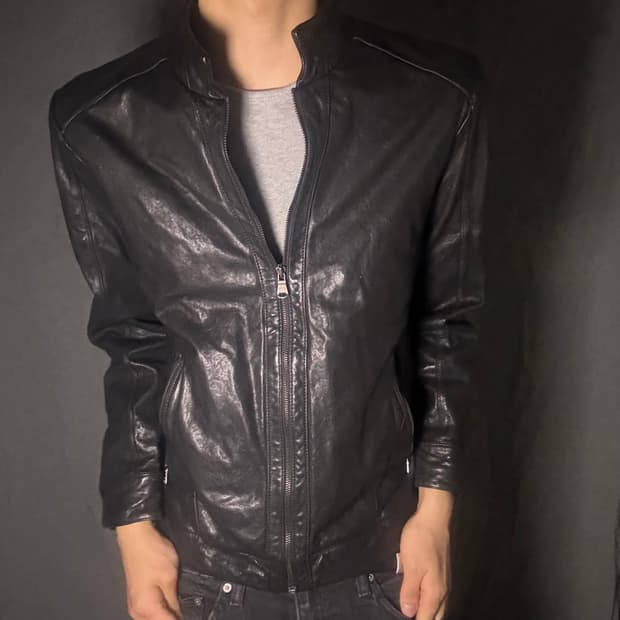 lamb skin leather jacket