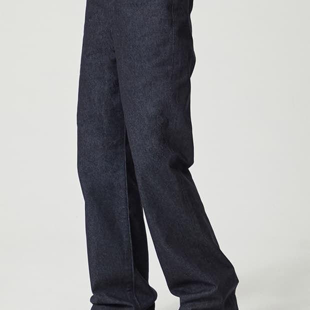 게스 오비로고 프린트 데님 부츠컷 커스텀