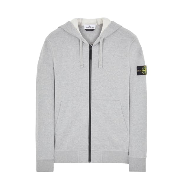 스톤아일랜드 후드집업 멜란지 그레이