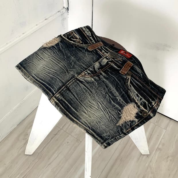 Maraxia western denim mini skirt