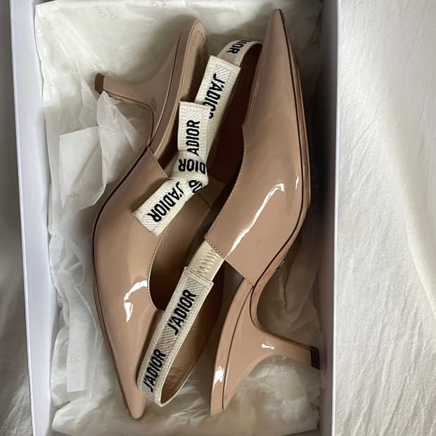 디올 자디올 슬링백 펌프스 37.5 사이즈