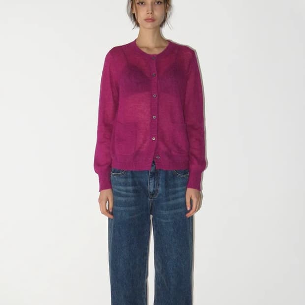 썬번프로젝트 mohair sheer cardigan