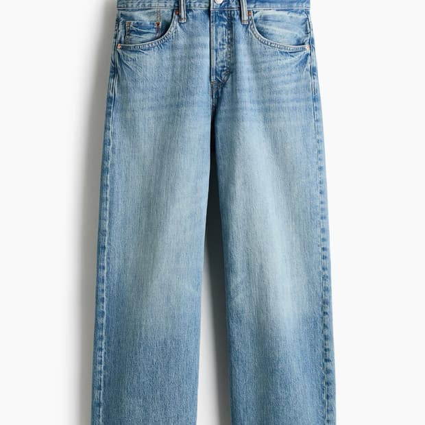 H&M 루즈 스트레이트 데님 팬츠 라이트 데님 블루 33/30