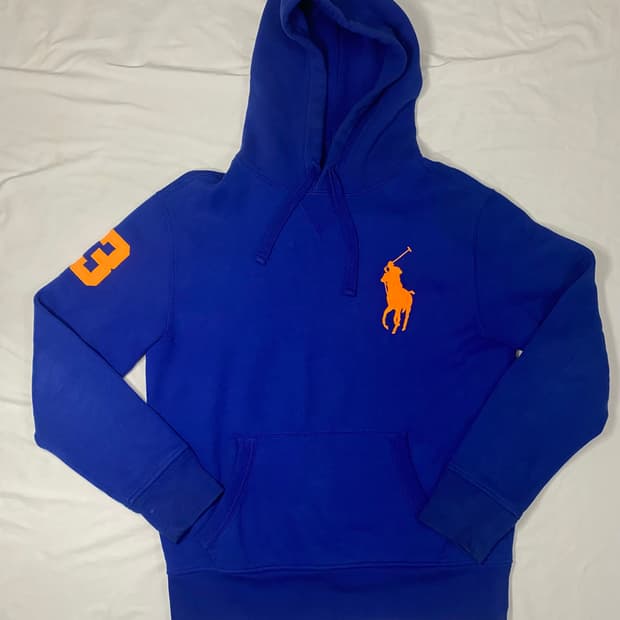 폴로랄프로렌 빅포니 후드 블루 오렌지 치프키프