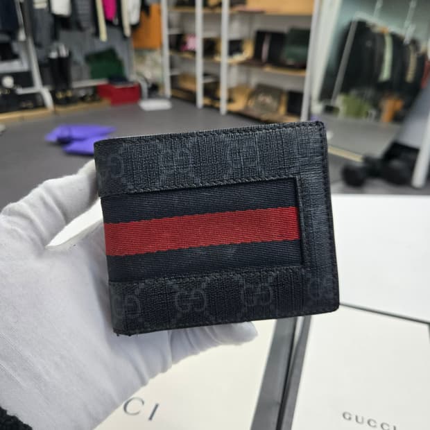 [A급컨디션] 구찌 웹삼선 반지갑