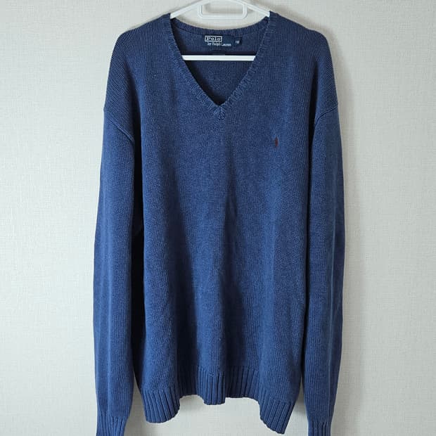 폴로 랄프로렌 헤비코튼 브이넥 니트 110 (국내판 정품)
