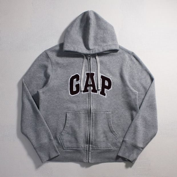 GAP 갭 그레이 기모 후드집업