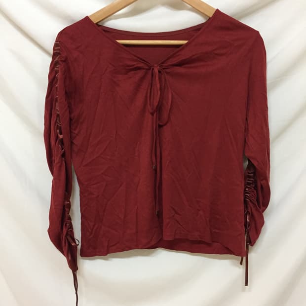 소매 셔링 블라우스