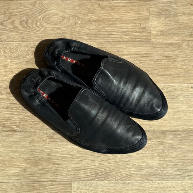 Leather Slip-on Navy