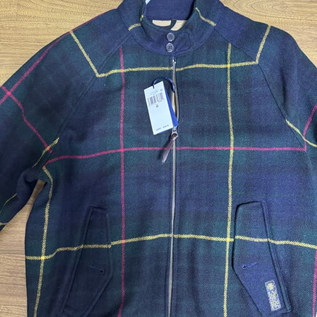 폴로 타탄체크 울 바라쿠타 자켓
