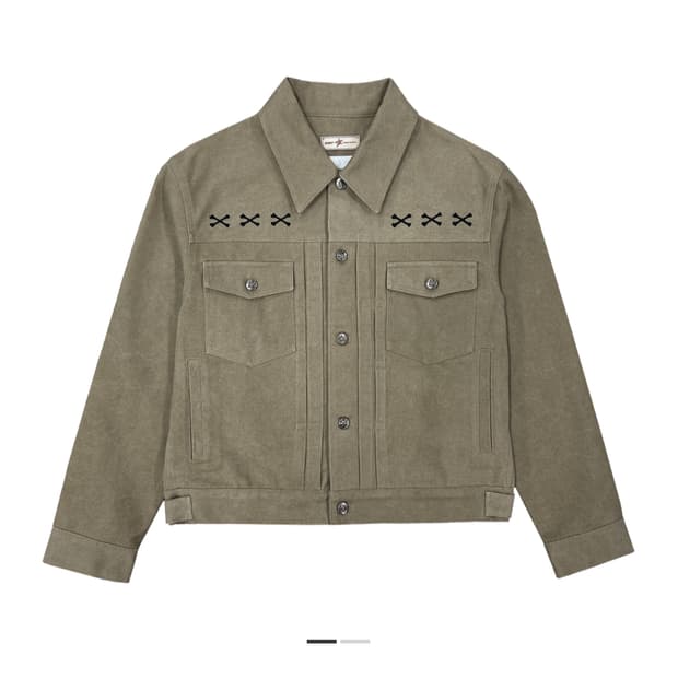 [3] 카미엔 X 아오이로 크롭 트러커 자켓