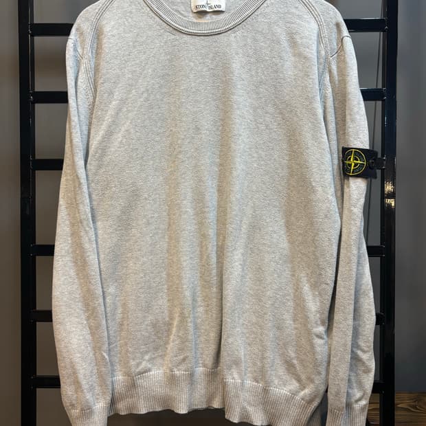 [XXL] STONE ISLAND 스톤아일랜드 와펜 코튼 크루넥 니트 라