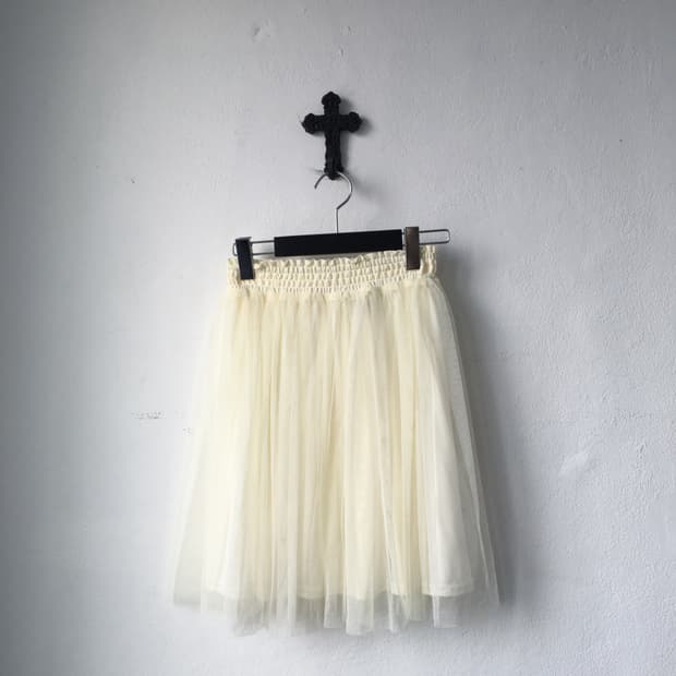 Sha mini yellow ivory skirt