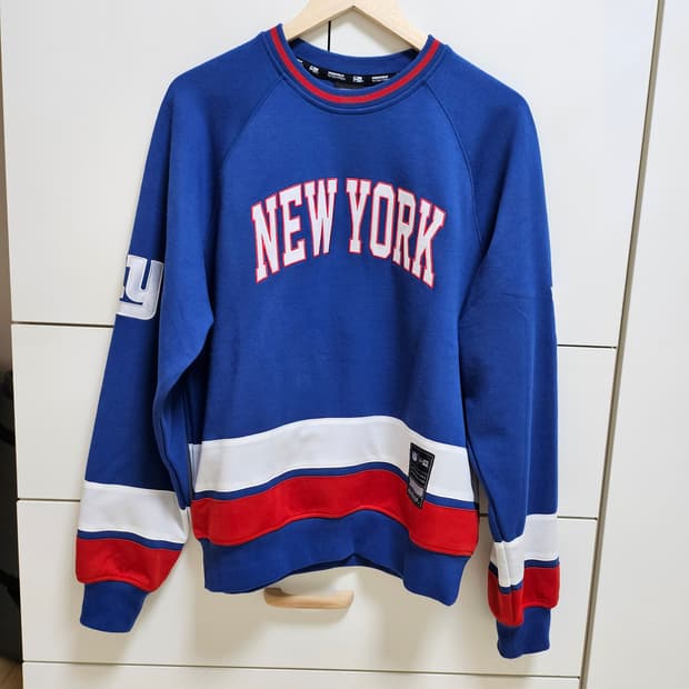 (실착1회) 뉴에라 맨투맨 딥블루 오버핏 S사이즈