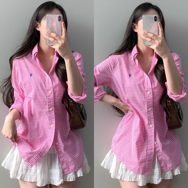 폴로 체크 셔츠 