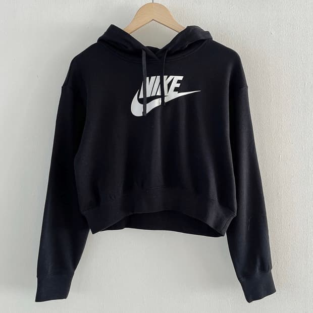 나이키 크롭 후드티