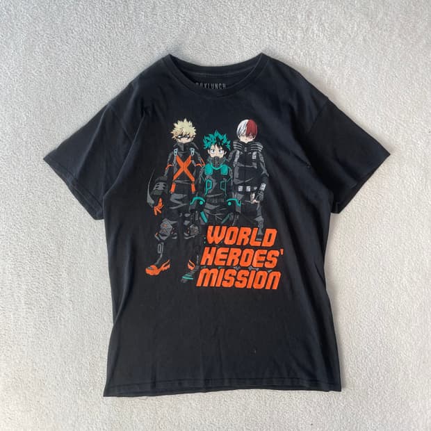 마이히어로아카데미 빈티지 반팔티셔츠 