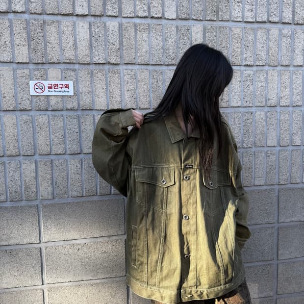 칼카니 오버사이즈 로고 데님자켓