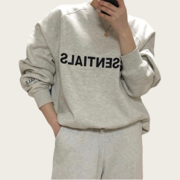 M/ 피어오브갓 에센셜 레터링 오버 맨투맨