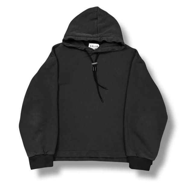 솔리드옴므 사이드 버튼 후드티