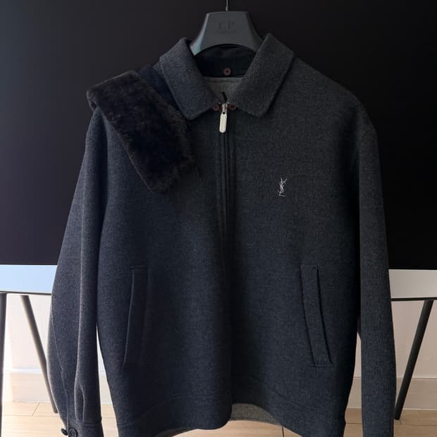 입생로랑 90s 빈티지 퍼카라 울자켓