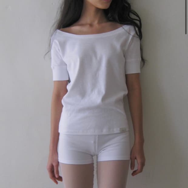 샵페어리 rib half top (white)