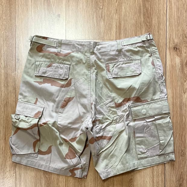 USA 사막삼색 BDU 립스탑 카고 쇼츠 반바지 - 엉덩이 2중 덧댐