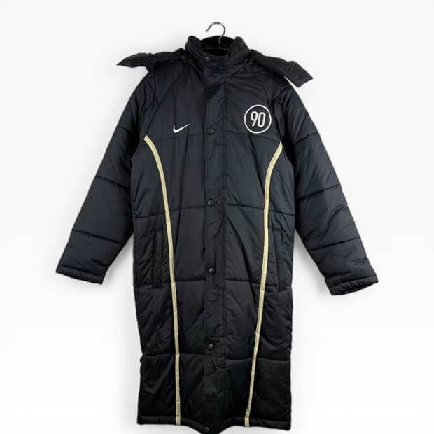 (무료배송)M) 나이키 올드스쿨 토탈90 누빔 패딩 벤치코트 블랙