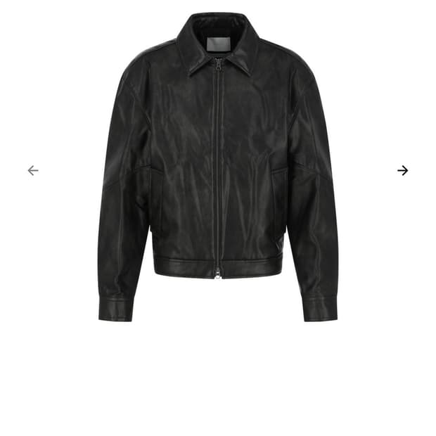 아모멘토 레더 자켓 S