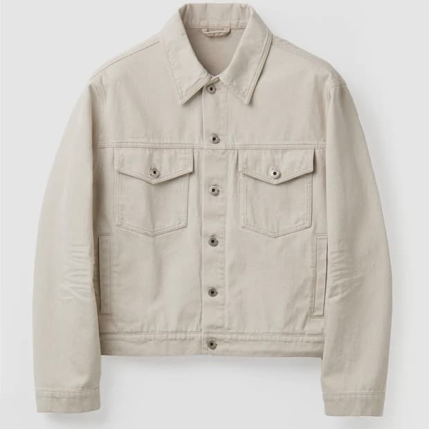 Coor embo washed denim trucker jacket