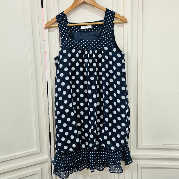 도트 쉬폰 원피스